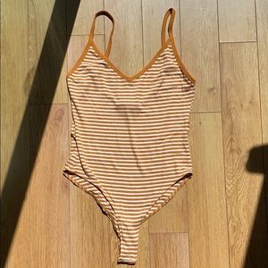 Yellow Striped Body Suit
